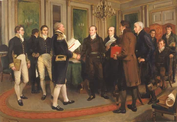 Die Unterzeichnung des Vertrags von Gent, Heiligabend, 1814, 1914