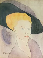Kopf einer Frau mit Hut, 1907