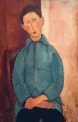 Junge in blauer Jacke