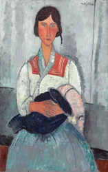 Roma-Frau mit Baby