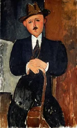 Sitzender Mann