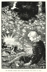 Er bemerkte, dass der Basilisk in seiner Nähe war (Gravur)