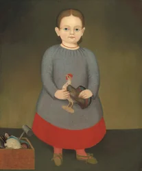 Mädchen mit Spielzeughahn