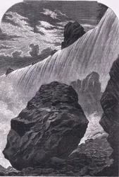 Niagarafälle (Illustration aus Cassells Geschichte der Vereinigten Staaten)