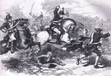 Niederlage der loyalen Rekruten, Illustration aus Cassells Geschichte der Vereinigten Staaten, veröffentlicht von Cassell, Petter & Galpin, ca. 1900