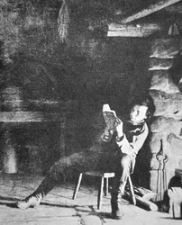 Abraham Lincoln (1809-65) als kleiner Junge