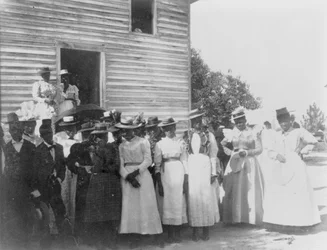 Eine afroamerikanische Kirche in Georgia, ca. 1899