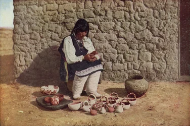 Töpferdekoration, Pueblo von Isleta, New Mexico
