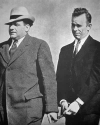 John Dillinger bei seiner Verhaftung im Januar 1934