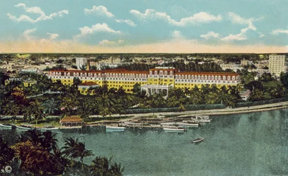 Miami, Florida, ca. 1925: Das Royal Palm Hotel (Farbfoto)