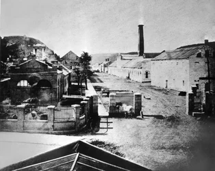 Musketenfabrik des US-Arsenals in Harpers Ferry, 1865