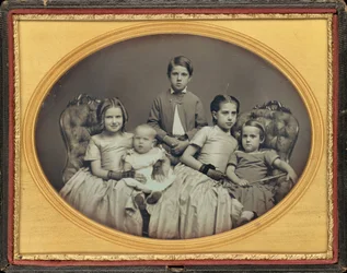Porträt von fünf Kindern, ca. 1850