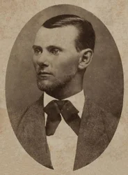Porträt des Gesetzlosen Jesse James (1847-1882)