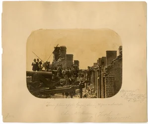 Soldaten nach der Evakuierung der besiegten Unionskräfte, Schlacht von Fort Sumter, 1861