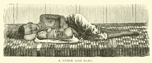 Eine Krankenschwester und ein Baby