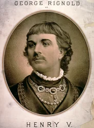 Werbung für George Rignold als Heinrich V