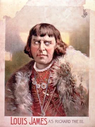 Werbung für Louis James als Richard III