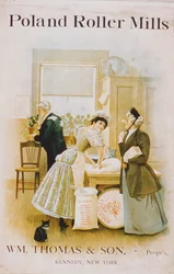 Werbung für Poland Roller Mills, W.M. Thomas & Sons, New York