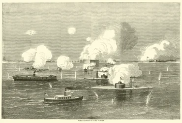 Bombardierung von Fort Sumter, April 1863
