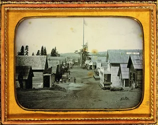 Kalifornische Goldgräberstadt, ca. 1852