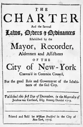 Charta der Stadt New York, 1719