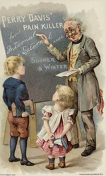 Kinder schauen mit Lehrerin auf Tafel