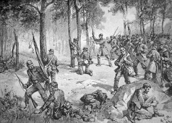 Konföderiertenangriff in der Schlacht von Gettysburg