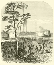 Konföderierter Landangriff auf Porters Flotte, April 1864