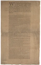 Verfassung, erster Druck, gedruckt von Dunlap & Claypoole, 17.-19. September 1787
