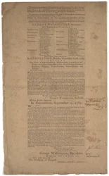 Verfassung, erster Druck, gedruckt von Dunlap & Claypoole, 17.-19. September 1787