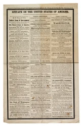 Epitaph auf die Vereinigten Staaten von Amerika, ca. 1861