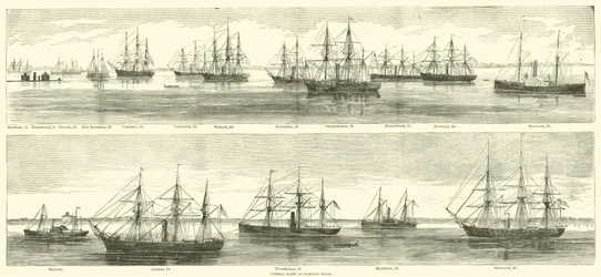 Bundesflotte bei Hampton Roads, Dezember 1864
