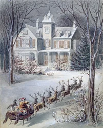 Illustration aus Twas the Night Before Christmas, geschrieben von Professor Clement Clarke Moore (1779-1863)
