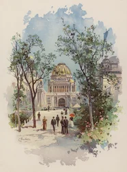 Blick nach Süden von der bewaldeten Insel