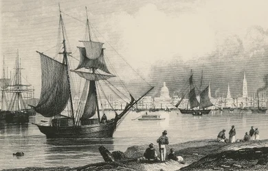 New Orleans in Louisiana, Gravur, Vereinigte Staaten von Amerika