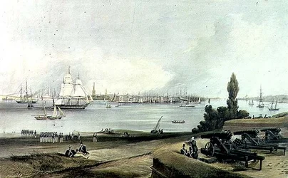 New York vom Nordwestwinkel von Fort Columbus