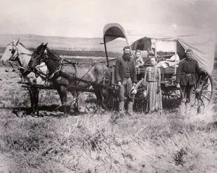 Pionierfamilie im Loup Valley, Nebraska