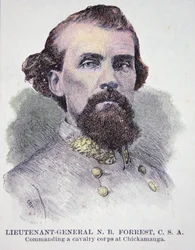 Porträt von Generalleutnant Nathan B. Forrest (1821-77)
