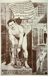Plakat, das eine Aufführung von Houdini bewirbt