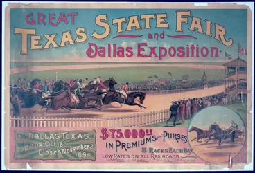 Plakat für die Texas State Fair und Dallas Exposition von 1890