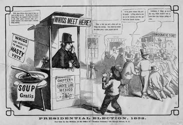 Präsidentschaftswahl, 1852, veröffentlicht von Thomas W Strong, New York, 1852