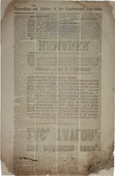 Verhandlungen und Ansprache der Verfassungskonvention, ca. 19. März 1861