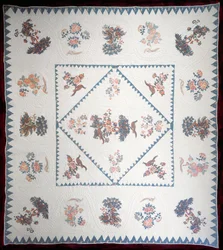 Quilt in Broderie Perse, ca. 1800