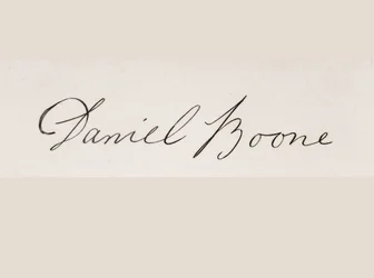 Unterschrift von Daniel Boone