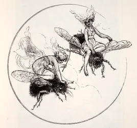 Die Feen, aus The World Guide to Gnomes, Fairies, Elves and Other Little People von Thomas Keightley (1789-1872), veröffentlicht 1880