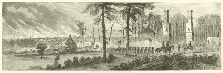 Das Vierzehnte und Zwanzigste Korps verlassen Atlanta, November 1864
