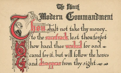 Das neunte moderne Gebot (Farblithografie)