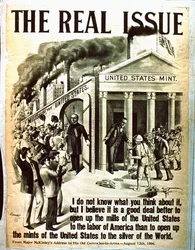 Das eigentliche Problem - Ein Poster, das die USA auffordert, ihre Mühlen für amerikanische Arbeiter zu öffnen