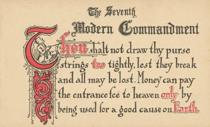 Das siebte moderne Gebot (Farblithografie)