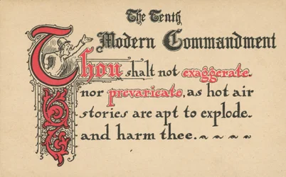 Das zehnte moderne Gebot (Farblithografie)